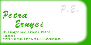 petra ernyei business card